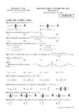 Đề kiểm tra 45 phút môn Toán lớp 11 năm 2018-2019 - THPT Phan Ngọc Hiển - Mã đề 209