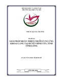 Luận văn Thạc sĩ Kinh tế: Giải pháp hoàn thiện chuỗi cung ứng khoai lang huyện Bình Tân, tỉnh Vĩnh Long