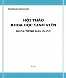  hội thảo khoa học sinh viên: khoa tiếng hàn quốc - phần 2