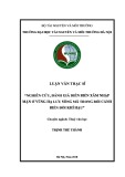 Luận văn Thạc sĩ Thủy văn học: Nghiên cứu đánh giá diễn biến xâm nhập mặn cho vùng hạ lưu sông Mã trong bối cảnh biến đổi khí hậu