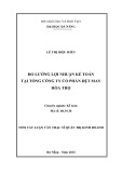 Tóm tắt luận văn Thạc sĩ Quản trị kinh doanh: Đo lường lợi nhuận kế toán tại Tổng công ty cổ phần dệt may Hòa Thọ