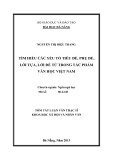 Tóm tắt luận văn Thạc sĩ Khoa học Xã hội và Nhân văn: Tìm hiểu các yếu tố tiêu đề, phụ đề, lời tựa, lời đề từ trong tác phẩm văn học Việt Nam