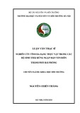 Luận văn Thạc sĩ Khoa học môi trường: Nghiên cứu tính đa dạng thực vật trong các hệ sinh thái rừng ngập mặn ven biển thành phố Hải Phòng