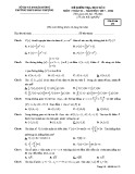 Đề thi học kì 2 môn Toán 12 năm 2017-2018 có đáp án - Trường THPT Đoàn Thượng - Mã đề 132