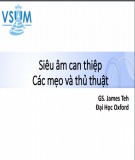 Bài giảng Siêu âm can thiệp các mẹo và thủ thuật - GS. James Teh