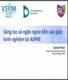 Sàng lọc và ngăn ngừa tiền sản giật - kinh nghiệm từ ASPRE