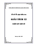 12 đề ôn tập kiểm tra Giải tích 12 - Khảo sát hàm số năm 2018-2019 có đáp án