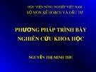 Bài giảng Phương pháp nghiên cứu khoa học: Chương 5 - ThS. Nguyễn Thị Minh Thư