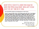 Khuyến cáo của Hội tim mạch hội trường đại học Hoa Kỳ năm 2013 về xử trí suy tim