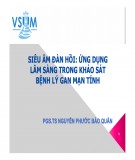 Siêu âm đàn hồi ứng dụng lâm sàng trong khảo sát bệnh lý gan mạn tính - PGS.TS Nguyễn Phước Bảo Quân