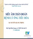 Siêu âm chẩn đoán bệnh lý ống tiêu hóa - BS. Nguyễn Quang Trọng