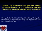 Giá trị của nồng độn NT- PROBNP máu trong dự đoán tăng áp lực cuối tâm trương thất trái ở các bệnh nhân nhồi máu cơ tim cấp