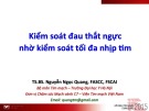 Kiểm soát đâu thắt ngực nhờ kiểm soát tối đa nhịp tim