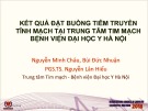 Đề tài: Kết quả đặt buồng tiêm truyền tĩnh mạch tại trung tâm tim mạch bệnh viện Đại học Y Hà Nội