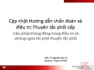 Cập nhật hướng dẫn chẩn đoán và điều trị thuyên tắc phổi cấp: Liệu pháp kháng đông trong điều trị và phòng ngừa tái phát thuyên tắc phổi