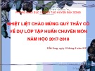 Tập huấn chuyên môn Tổ chức sinh hoạt lớp