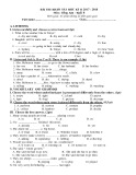 Đề thi học kì 2 môn Tiếng Anh 8 năm 2017-2018 - Trường THCS Thái Bình
