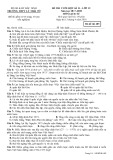 Đề thi học kì 2 môn Lịch sử 12 năm 2017-2018 có đáp án - Trường THPT Lý Thái Tổ - Mã đề 357