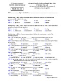 Đề thi KSCĐ lần 1 môn tiếng Anh lớp 12 năm 2018-2019 - THPT Ngô Gia Tự - Mã đề 321