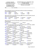 Đề thi KSCĐ lần 1 môn tiếng Anh lớp 12 năm 2018-2019 - THPT Ngô Gia Tự - Mã đề 207
