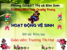 Bài giảng mầm non - Đề tài: Rửa tay