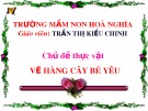 Bài giảng mầm non - Chủ đề: Vẽ hàng cây bé yêu