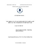 Luận án Tiến sĩ: Tác động của tỷ giá nhân dân tệ và Đô la Mỹ đến các yếu tố kinh tế vĩ mô Việt Nam