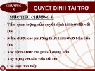 Bài giảng Quản trị tài chính doanh nghiệp: Chương 5 - Nguyễn Thị Oanh