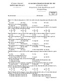 Đề thi chọn lớp khối 10 môn Vật lí năm 2018-2019 - THPT Yên Lạc 2 - Mã đề 357
