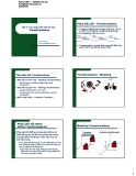 Bài giảng môn Đồ họa và hiện thực ảo - Bài 4: Các phép biến đổi đồ hoạ - Transformations