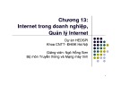 Bài giảng Mạng máy tính - Chương 13: Internet trong doanh nghiệp, quản lý Internet