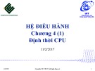 Bài giảng Hệ điều hành: Chương 4 - ThS. Phan Đình Duy