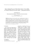 Sense-making process in school innovation: A case studyat Vietnam national university, Hanoi – International school