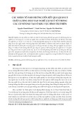 Các nhân tố ảnh hưởng đến kết quả quản lý chất lượng đào tạo nghề lái xe ô tô trong các cơ sở đào tạo ở khu vực Bình Trị Thiên