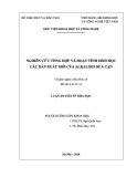 Luận án Tiến sĩ Hóa học: Nghiên cứu tổng hợp và hoạt tính sinh học các dẫn xuất mới của alkaloid dừa cạn