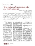 Tăng cường giá trị thương hiệu của trường đại học