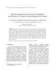 The relationship between innovation capabilities and efficiency of foreign invested enterprises in Vietnam