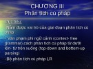 Bài giảng Chương trình dịch - Chương 3: Phân tích cú pháp