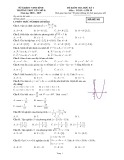 Đề thi học kì 1 môn Toán 10 năm 2018-2019 có đáp án - Trường THPT Yên Mô B - Mã đề 101