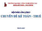 Chuyên đề đế toán - thuế (Hội thảo lần 1/2017)