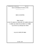 Luận án Tiến sỹ y học: Thực trạng cung ứng dịch vụ chăm sóc sức khỏe sinh sản và hiệu quả một số giải pháp can thiệp tại tuyến xã, tỉnh Quảng Ninh