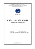 Khóa luận tốt nghiệp: Đánh giá hiện trạng môi trường nước ven biển khu vực huyện Vân Đồn tỉnh Quảng Ninh