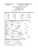 Đề thi chọn học sinh giỏi cấp trường môn Tiếng Anh 6 năm 2017-2018 có đáp án - Trường THCS Chiềng Sàng
