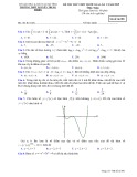 Đề thi thử THPT Quốc gia môn Toán năm 2019 lần 1 - Sở GD&ĐT Hà Tĩnh - Mã đề 001