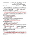 Đề thi thử THPT Quốc gia môn Lịch sử năm 2019 lần 1 - Sở GD&ĐT Nghệ An - Mã đề 319