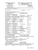 Đề kiểm tra HK1 môn Hoá học lớp 12 năm 2018-2019 - Sở GD&ĐT Quảng Nam - Mã đề 301