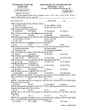 Đề kiểm tra HK1 môn Hoá học lớp 12 năm 2018-2019 - Sở GD&ĐT Quảng Nam - Mã đề 309