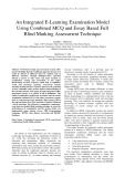 An integrated e learning examination model using combined mcq and essay based full blind marking assessment technique