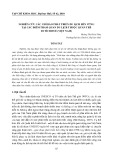 Nghiên cứu các chỉ báo phát triển du lịch bền vững tại các điểm tham quan du lịch thuộc quần thể di tích Huế (Việt Nam)