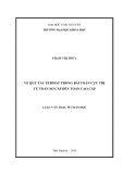 Luận án Tiến sỹ Toán học: Về quy tắc Fermat trong bài toán cực trị từ toán sơ cấp đến toán cao cấp